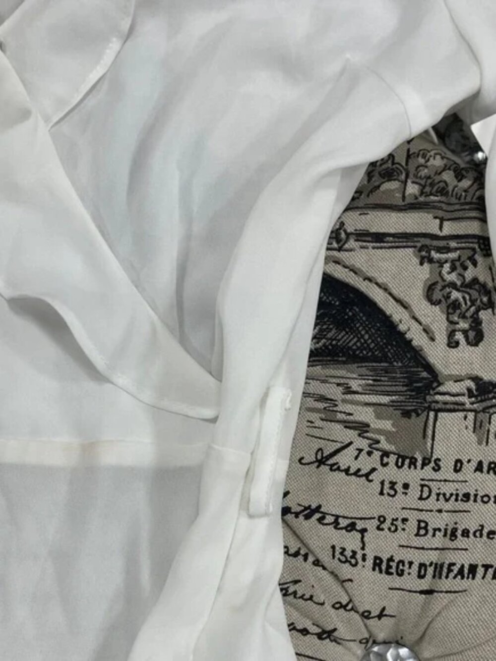 Q+A Ivory Ruffle V-Neck Blouse - Picture 6 of 15